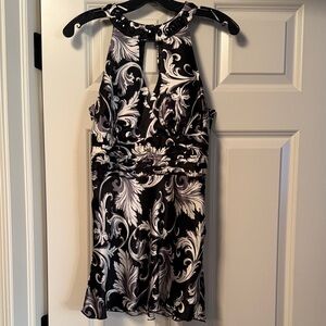 White House Black Market size 2 100% Silk halter style tunic